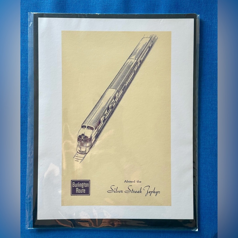 Silver Streak vintage menu cover  + interior + description PRINT 5”x 7” Sealed.